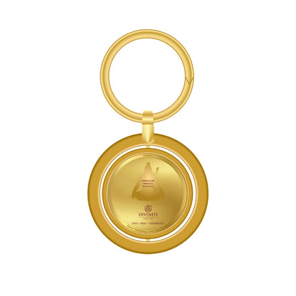 Diviniti Personalised Double Sided Keychain in 24K Gold Plated Foil