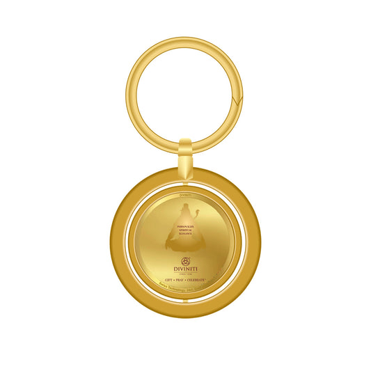 Diviniti Personalised Double Sided Keychain in 24K Gold Plated Foil