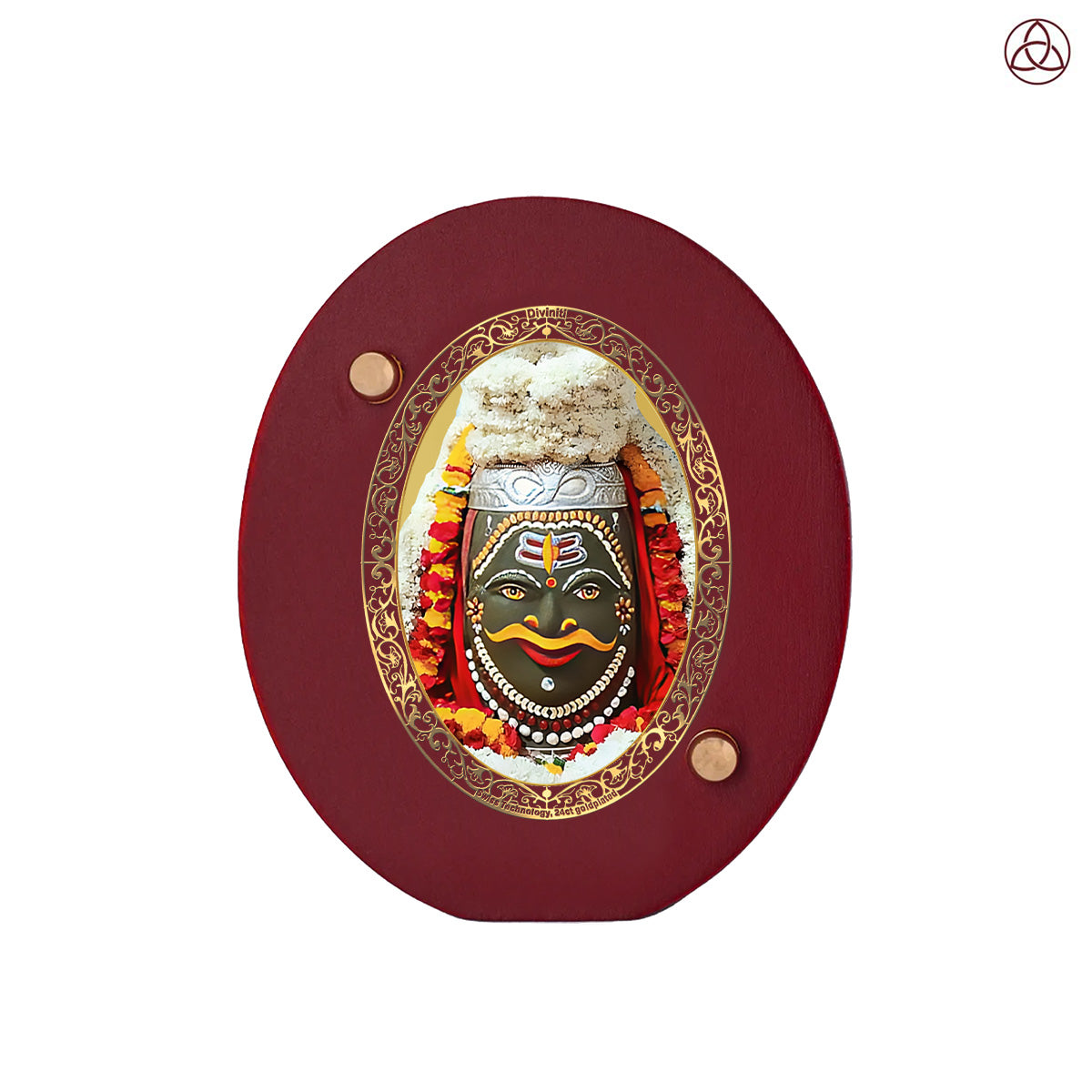 Mahakaleshwar Car Dashboard & Tabletop Photo Frame in 24K gold plated royal foil