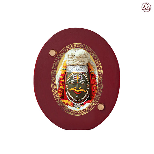 Mahakaleshwar Car Dashboard & Tabletop Photo Frame in 24K gold plated royal foil