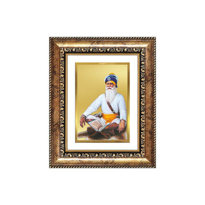 Diviniti 24K Gold Plated Baba Deep Singh Sacred Sikh Wall and Table Top Frame for Home Decor & Office Ambiance | Premium Spiritual Gift
