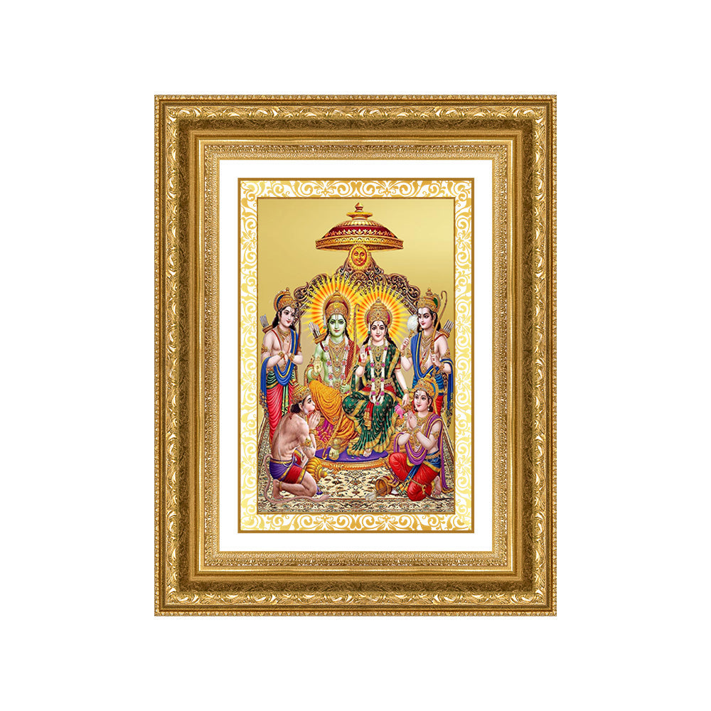 Diviniti 24K Gold Plated Ram Darbar Divine Wall Frame for Home Mandir & Office Decor | Luxury Spiritual Gift