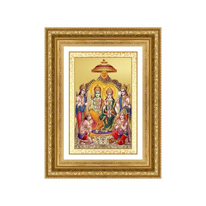 Diviniti 24K Gold Plated Ram Darbar Divine Wall Frame for Home Mandir & Office Decor | Luxury Spiritual Gift