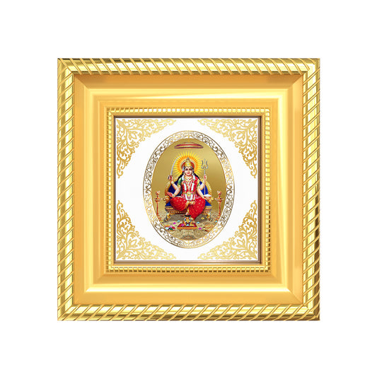 Santoshi Mata | Divine Goddess Royal Tabletop Photo Frame in 24K Gold Plated Foil