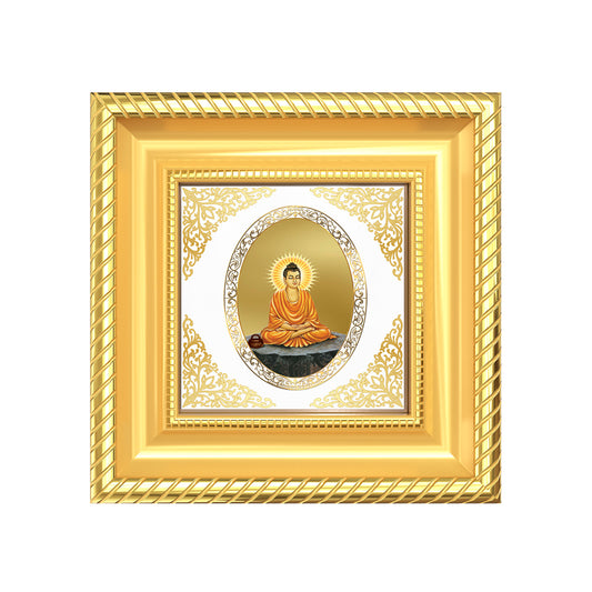 Lord Buddha | Divine Enlightened One Royal Tabletop Photo Frame in 24K Gold Plated Foil