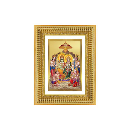 Diviniti 24K Gold Plated Ram Darbar Divine Wall Frame for Home Mandir & Office Decor | Luxury Spiritual Gift