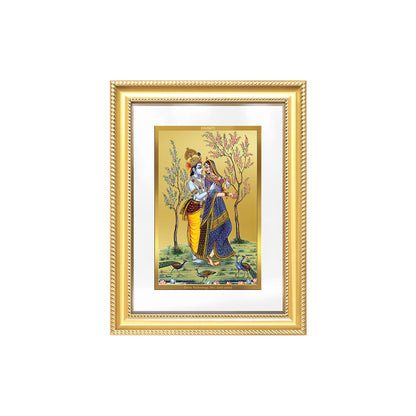 Diviniti 24K Gold Plated Radha Krishna (Classic) Divine Wall Frame for Home Mandir & Office Decor | Luxury Spiritual Gift