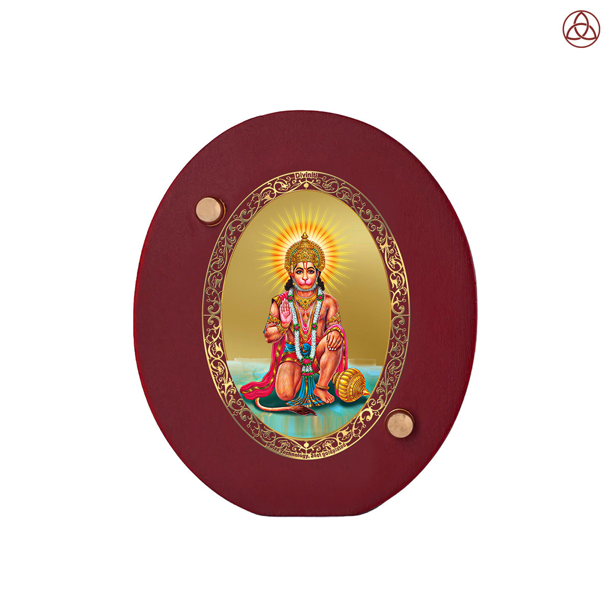 Hanuman Car Dashboard & Tabletop Photo Frame in 24K gold plated royal foil