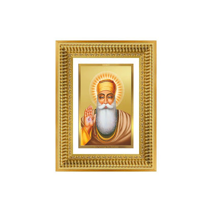 Diviniti 24K Gold Plated Guru Nanak Dev Ji (Classic) Sacred Sikh Wall Frame for Home Decor & Office Ambiance | Premium Spiritual Gift