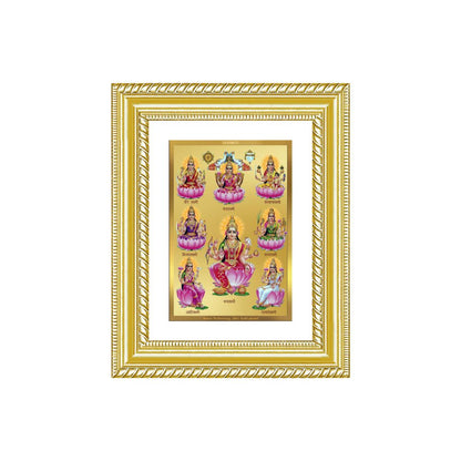 Diviniti 24K Gold Plated Ashtalakshmi Divine Wall and Table Top Frame for Home Mandir & Office Decor | Luxury Spiritual Gift