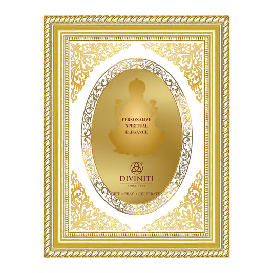 Diviniti Double Glass Frame Personalised Wall Photo Frame in 24K Gold Plated Foil