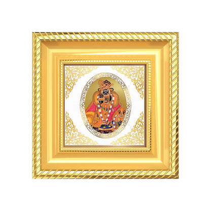 Banke Bihari | Divine Krishna Royal Tabletop Photo Frame in 24K Gold Plated Foil