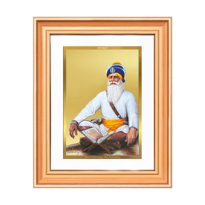 Baba Deep Singh Ji | Nihang Sikh and Martyr Wall Mount Photo Frame in 24K Gold Plated Foil