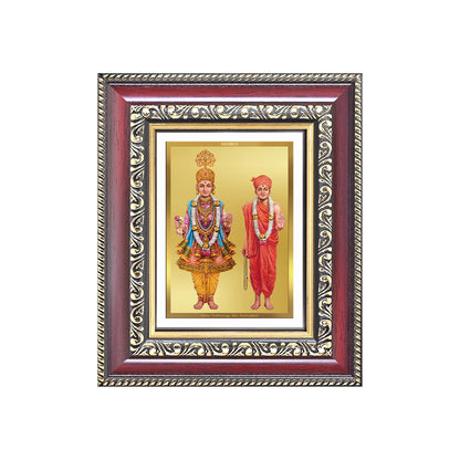 Diviniti 24K Gold Plated Swaminarayan (Classic) Divine Table Top Frame for Home Mandir & Office Decor | Luxury Spiritual Gift
