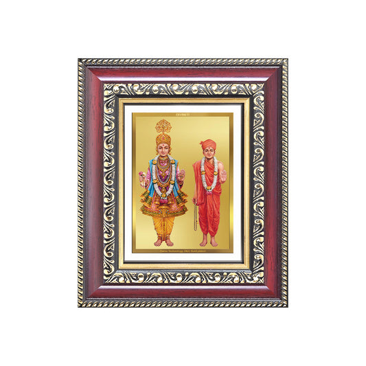 Diviniti 24K Gold Plated Swaminarayan (Classic) Divine Table Top Frame for Home Mandir & Office Decor | Luxury Spiritual Gift