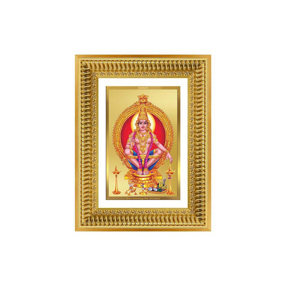 Diviniti 24K Gold Plated Ayyappan Divine Wall Frame for Home Mandir & Office Decor | Luxury Spiritual Gift