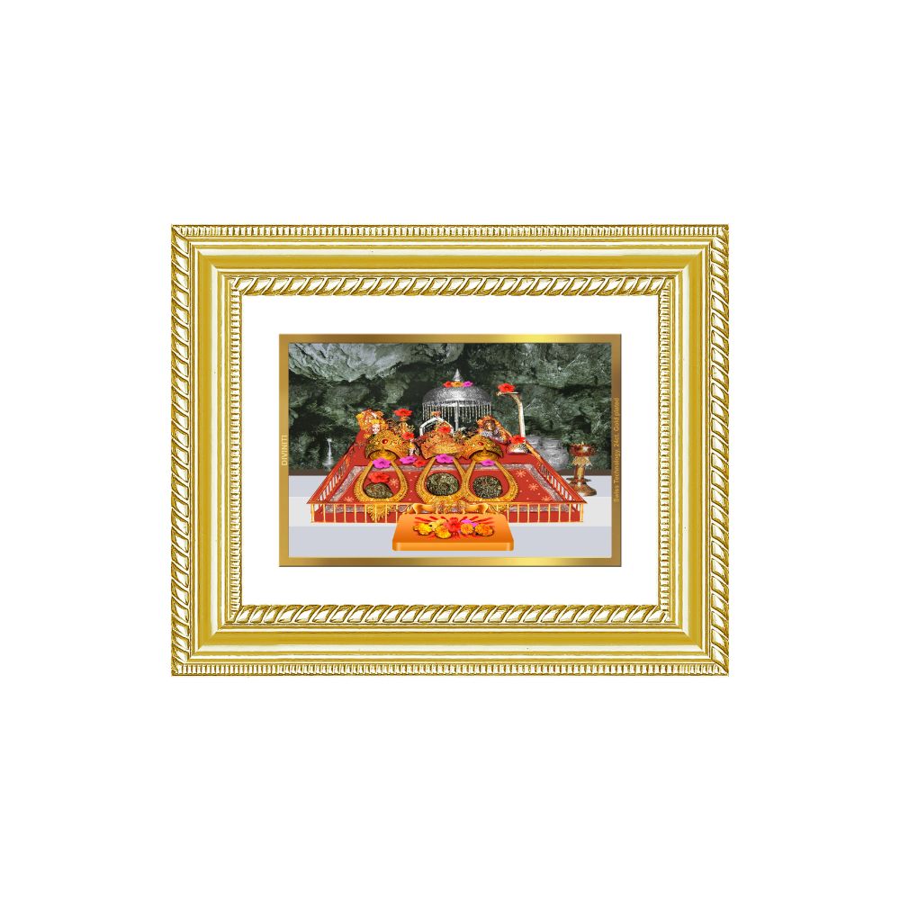 Diviniti 24K Gold Plated Mata Ka Darbar (Classic) Divine Wall and Table Top Frame for Home Mandir & Office Decor | Luxury Spiritual Gift
