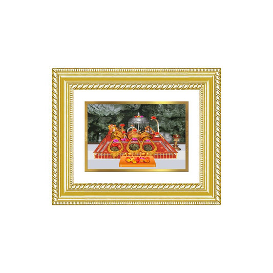 Diviniti 24K Gold Plated Mata Ka Darbar (Classic) Divine Wall and Table Top Frame for Home Mandir & Office Decor | Luxury Spiritual Gift