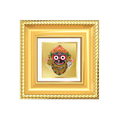 Diviniti Lord Jagannath Tabletop Photo Frame in 24K Gold Plated Foil | Devotion, Protection & Divine Blessings | DG015S1A (10x10 CM)