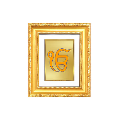 Diviniti 24K Gold Plated Ik Omkar |Divine Table Top Frame for Home Mandir & Office Decor | Luxury Spiritual Gift