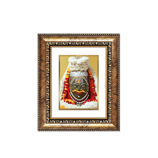 Diviniti 24K Gold Plated Mahakaleshwar Divine Table Top Frame for Home Mandir & Office Decor | Luxury Spiritual Gift