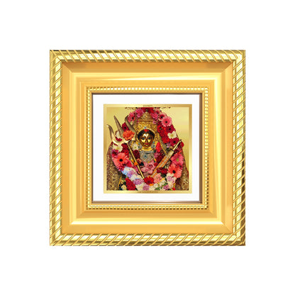 Diviniti Katyayani Mata Tabletop Photo Frame in 24K Gold Plated Foil | Strength, Courage & Divine Blessings | DG015S1A (10x10 CM)