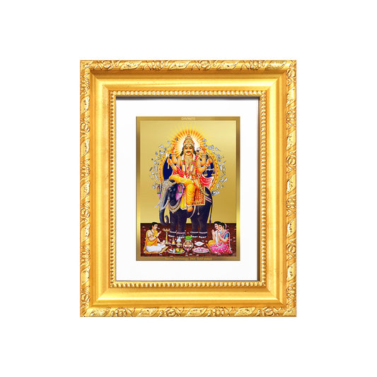 Diviniti 24K Gold Plated Vishvakarma |Divine Table Top Frame for Home Mandir & Office Decor | Luxury Spiritual Gift