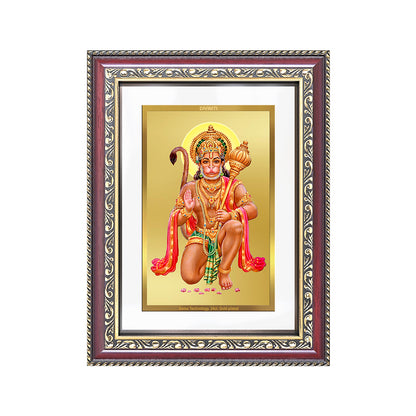 Diviniti 24K Gold Plated Hanuman With Blessings (Classic) Divine Wall Frame for Home Mandir & Office Decor | Luxury Spiritual Gift