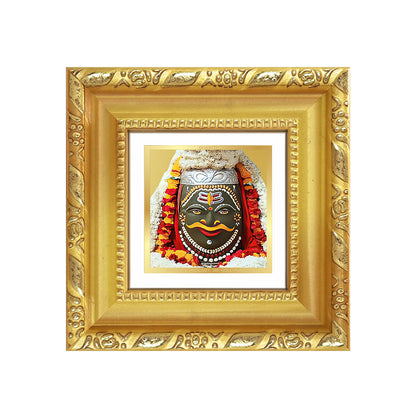 Diviniti Mahakaleshwar Tabletop Photo Frame in 24K Gold Plated Foil | Divine Power, Protection & Spiritual Liberation | DG103S1A (10x10 CM)