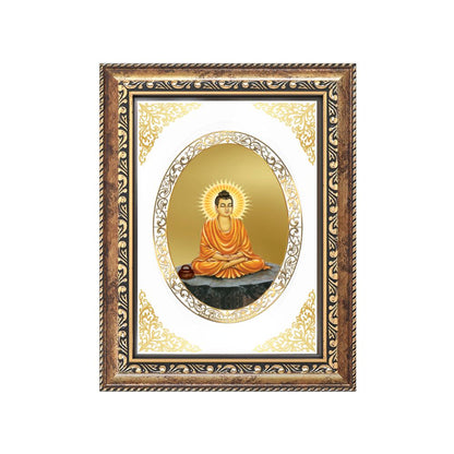 Lord Buddha | Divine Peace Wall & Tabletop Royal Photo Frame in 24K Gold Plated Foil