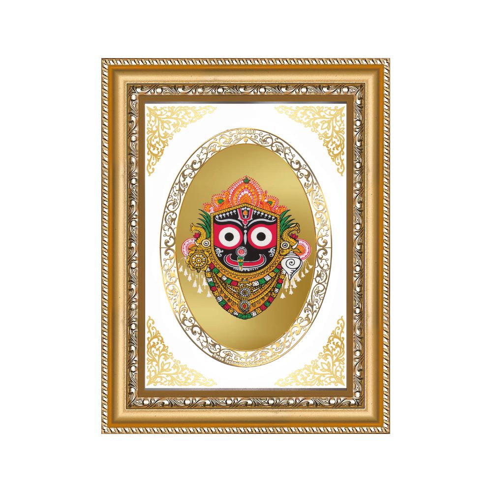 Lord Jagannath | Divine Wall & Tabletop Royal Photo Frame in 24K Gold Plated Foil
