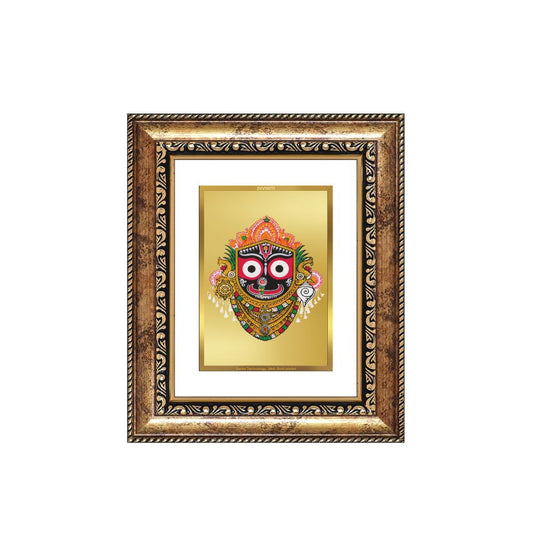 Diviniti 24K Gold Plated Jagannath Divine Table Top Frame for Home Mandir & Office Decor | Luxury Spiritual Gift
