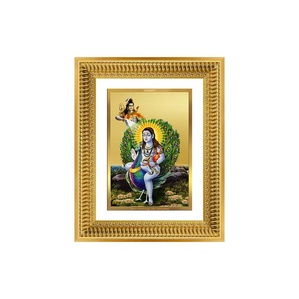 Diviniti 24K Gold Plated Baba Balak Nath Divine Wall Frame for Home Mandir & Office Decor | Luxury Spiritual Gift