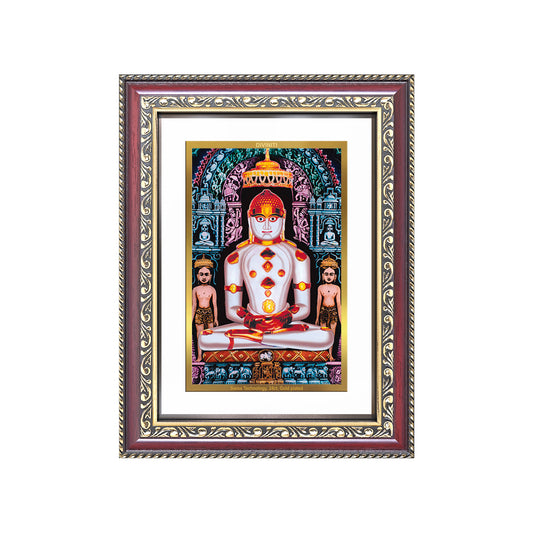 Diviniti 24K Gold Plated Adinath Divine Wall Frame for Home Mandir & Office Decor | Premium Jain Spiritual Gift