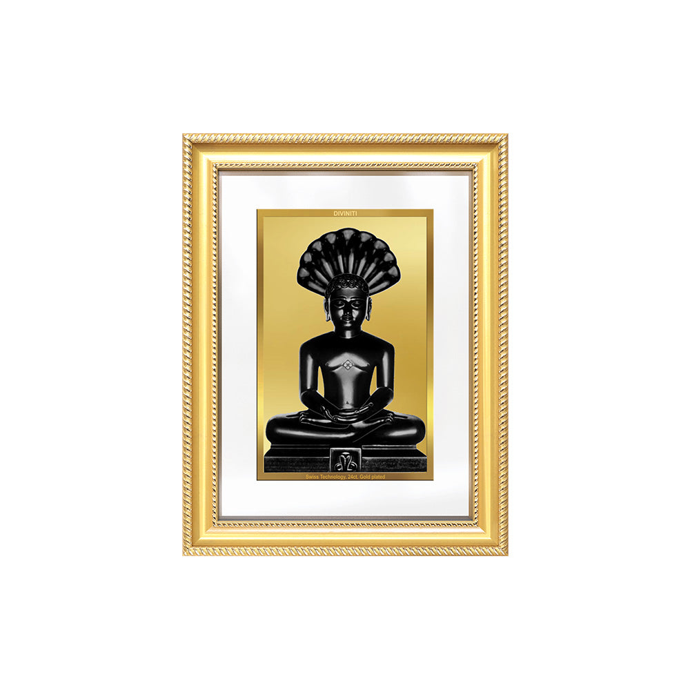 Diviniti 24K Gold Plated Parshvanath (Classic) Divine Wall Frame for Home Mandir & Office Decor | Luxury Spiritual Gift