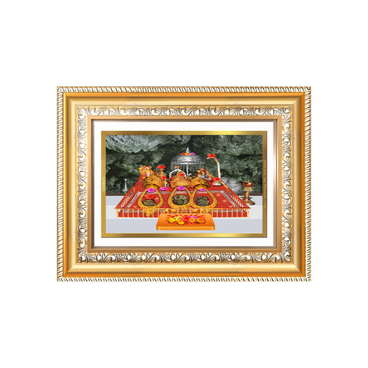 Diviniti 24K Gold Plated Mata Ka Darbar (Classic) Divine Wall Frame for Home Mandir & Office Decor | Luxury Spiritual Gift
