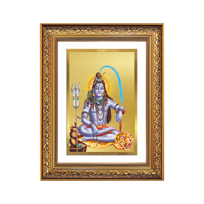 Diviniti 24K Gold Plated Shiva (Classic) Divine Wall Frame for Home Mandir & Office Decor | Luxury Spiritual Gift