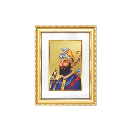 Diviniti 24K Gold Plated Guru Gobind Singh Ji (Classic) Sacred Sikh Wall Frame for Home Decor & Office Ambiance | Premium Spiritual Gift