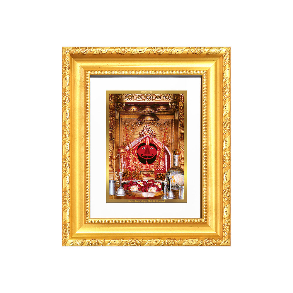 Diviniti 24K Gold Plated Salasar Balaji |Divine Table Top Frame for Home Mandir & Office Decor | Luxury Spiritual Gift