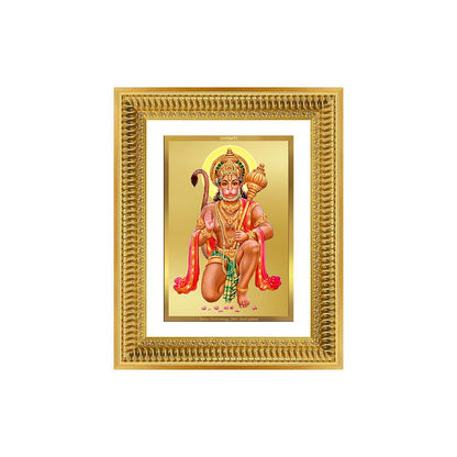 Diviniti 24K Gold Plated Hanuman With Blessings (Classic) Divine Wall Frame for Home Mandir & Office Decor | Luxury Spiritual Gift