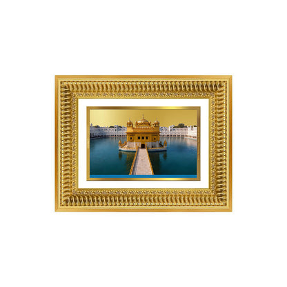Diviniti 24K Gold Plated Golden Temple (Classic) Divine Wall Frame for Home Mandir & Office Decor | Luxury Spiritual Gift