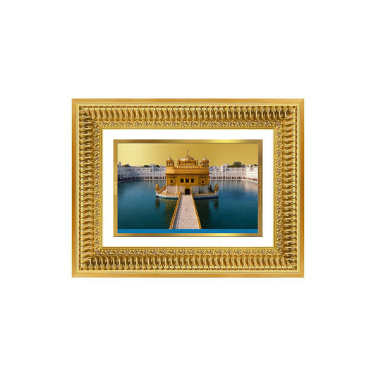Diviniti 24K Gold Plated Golden Temple (Classic) Divine Wall Frame for Home Mandir & Office Decor | Luxury Spiritual Gift