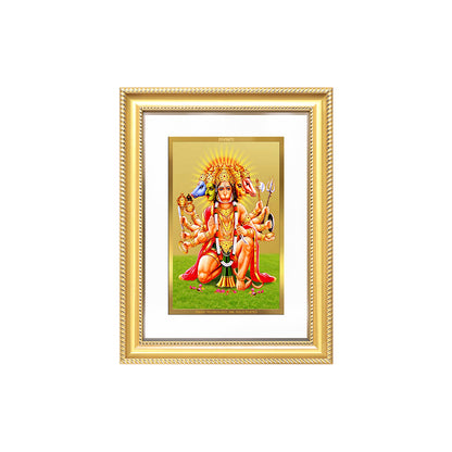 Diviniti 24K Gold Plated Panchmukhi Hanuman (Classic) Divine Wall Frame for Home Mandir & Office Decor | Luxury Spiritual Gift