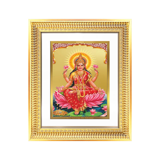 Diviniti 24K Gold Plated Lakshmi (Classic) Divine Wall Frame for Home Mandir & Office Decor | Luxury Spiritual Gift
