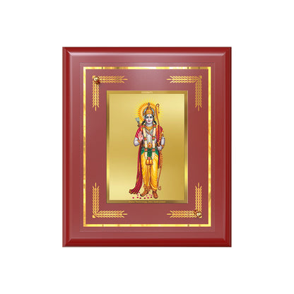 Diviniti 24K Gold Plated Lord Ram Ji Blessing Tabletop Photo Frame | Dharma, Strength & Divine Grace | MDF Size 1