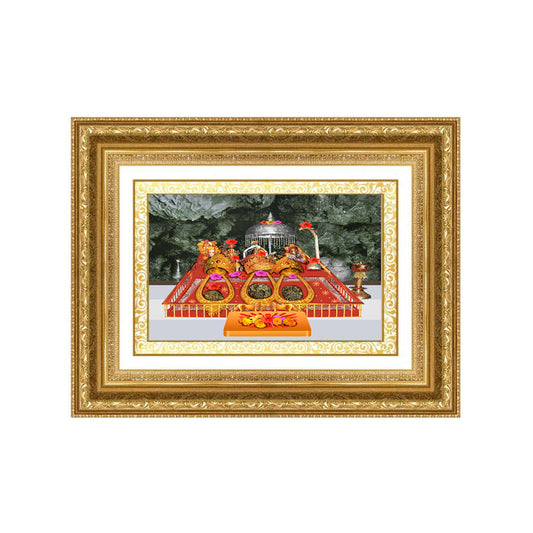 Diviniti 24K Gold Plated Mata Ka Darbar (Classic) Divine Wall Frame for Home Mandir & Office Decor | Luxury Spiritual Gift