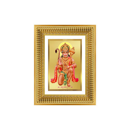 Diviniti 24K Gold Plated Hanuman With Blessings (Classic) Divine Wall Frame for Home Mandir & Office Decor | Luxury Spiritual Gift