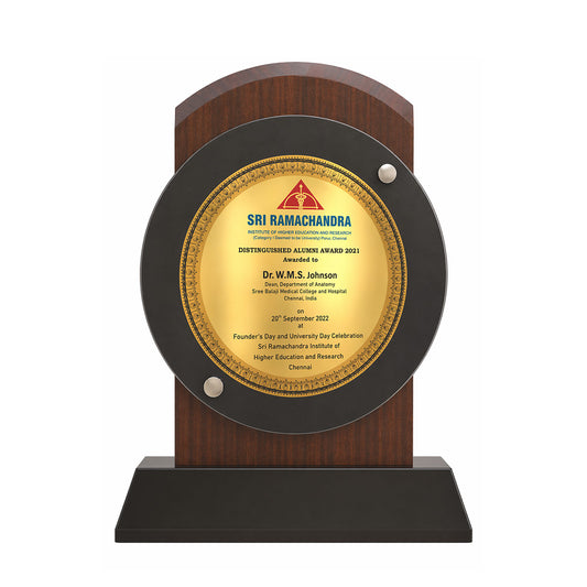 Customized MDF Memento with Matter Printed on 24K Gold Plated Foil | Premium Corporate Gifting Award