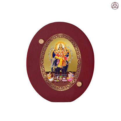 Vishwakarma Car Dashboard & Tabletop Photo Frame in 24K gold plated royal foil