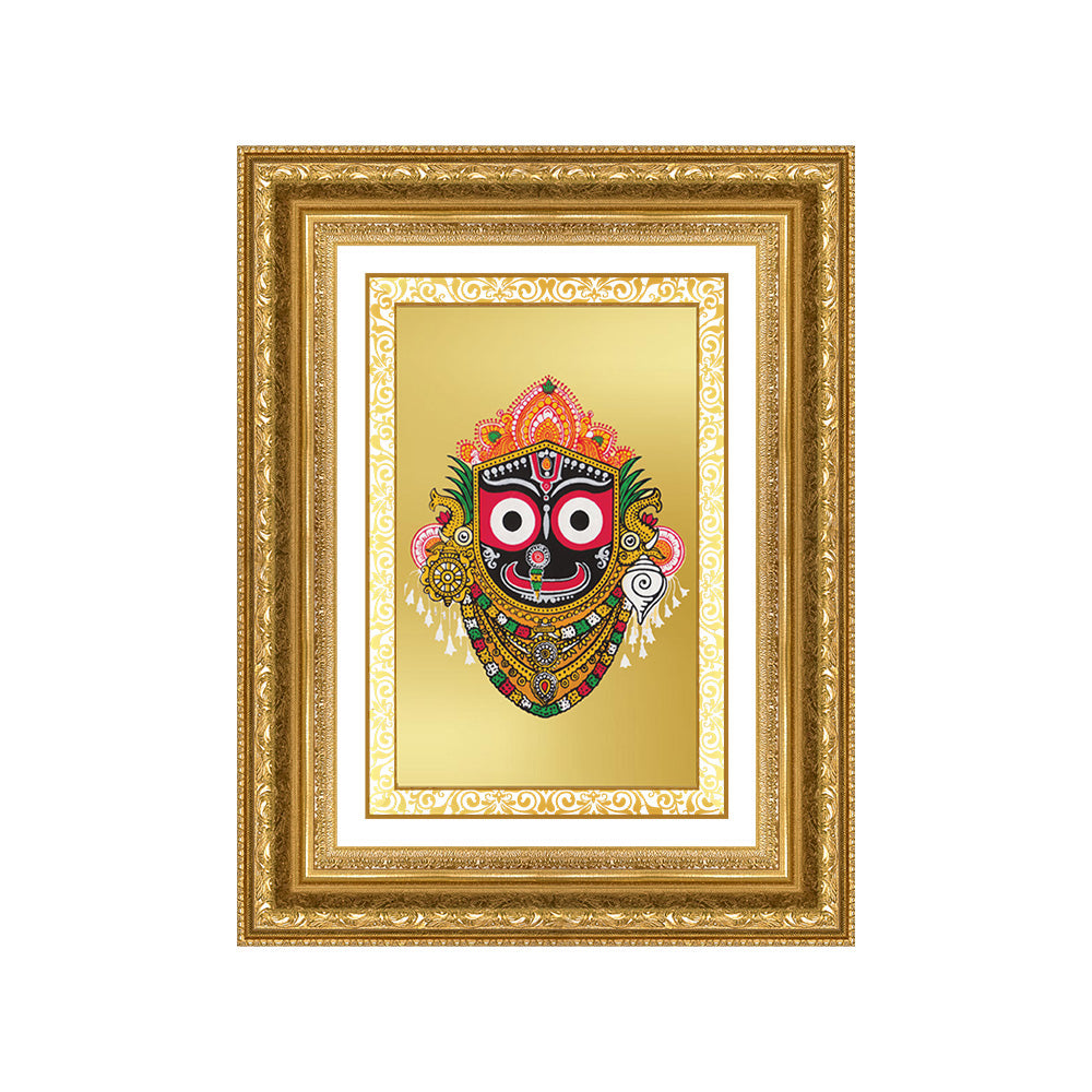 Diviniti 24K Gold Plated Jagannath (Classic) Divine Wall Frame for Home Mandir & Office Decor | Luxury Spiritual Gift